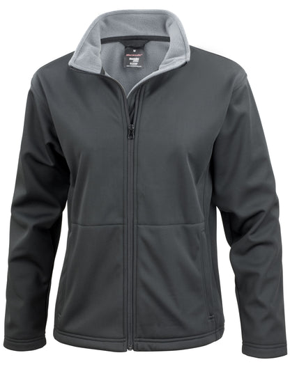 Result Core Ladies Soft Shell Jacket R209F - Black - Customisable Jackets