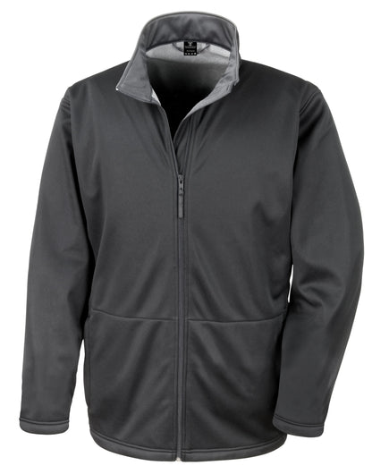 Result Core Mens Soft Shell Jacket R209M - Black - Customisable Jacket