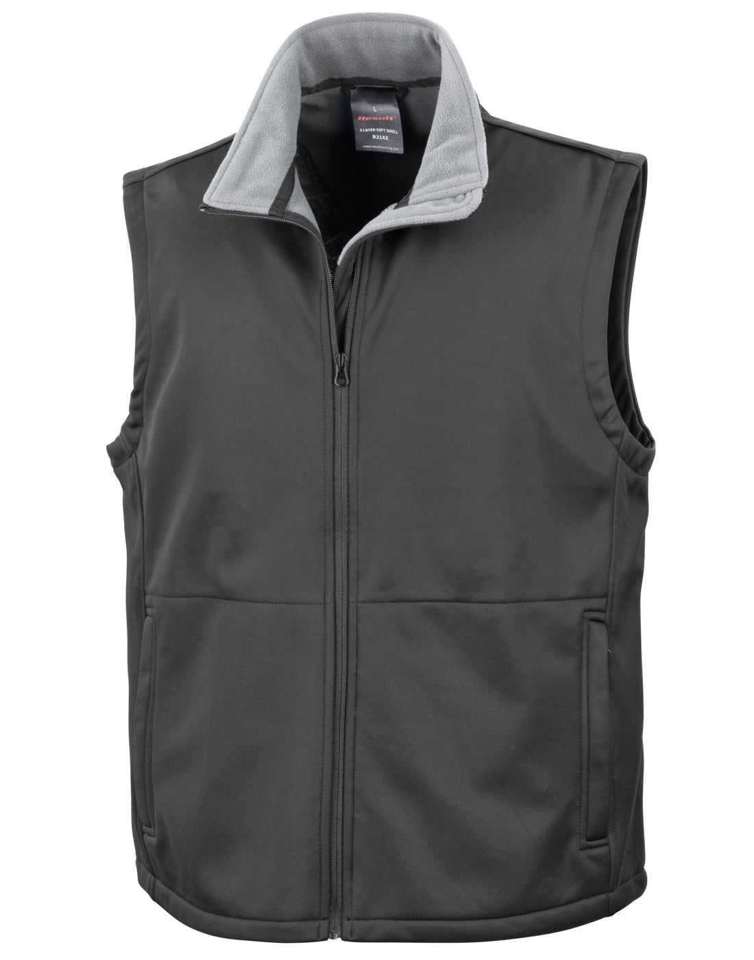 Result Core Soft Shell Bodywarmer R214X - Black - Customisable Bodywarmer