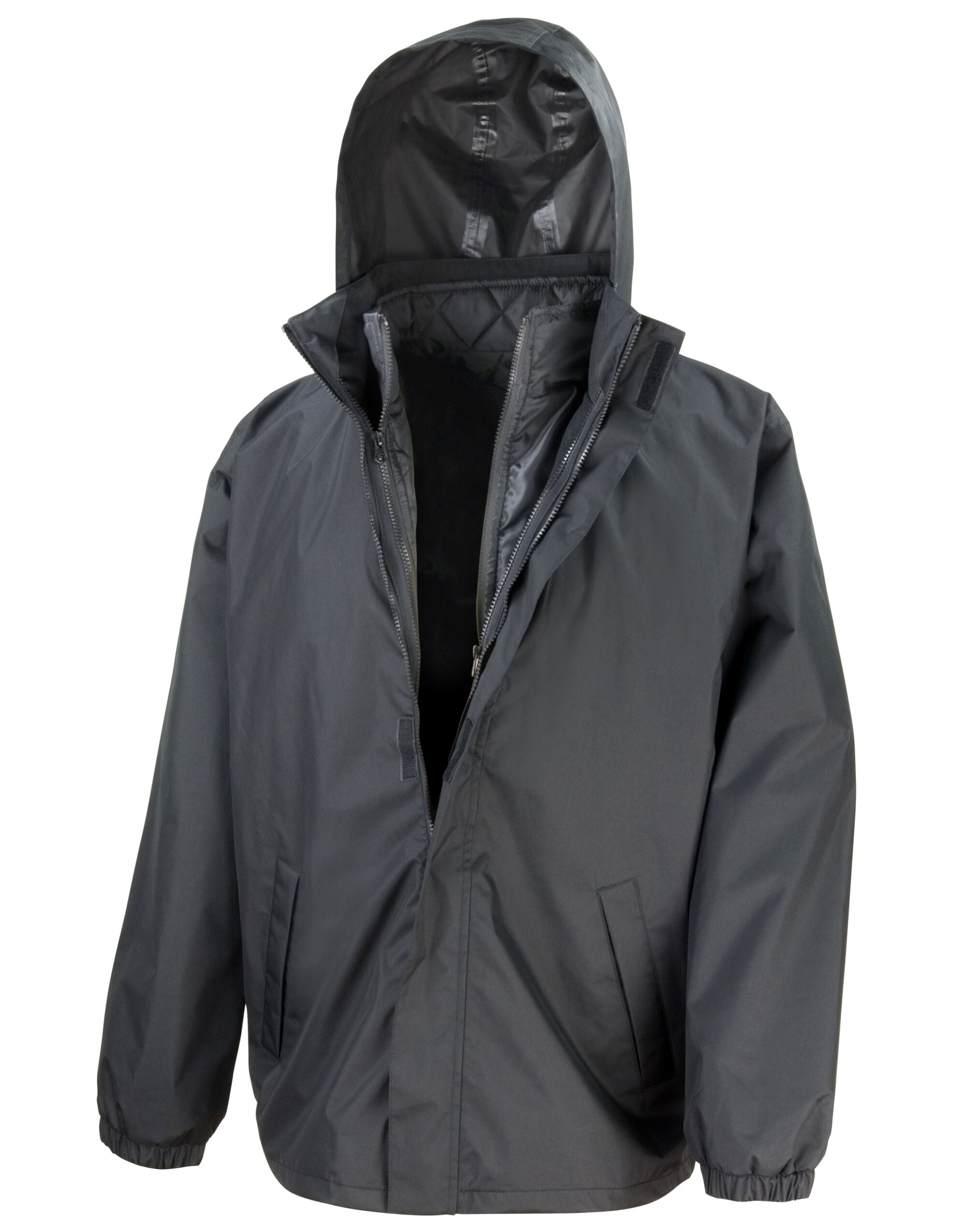 Result Core 3in1 Jacket With Bodywarmer R215X - Black - Customisable Jacket