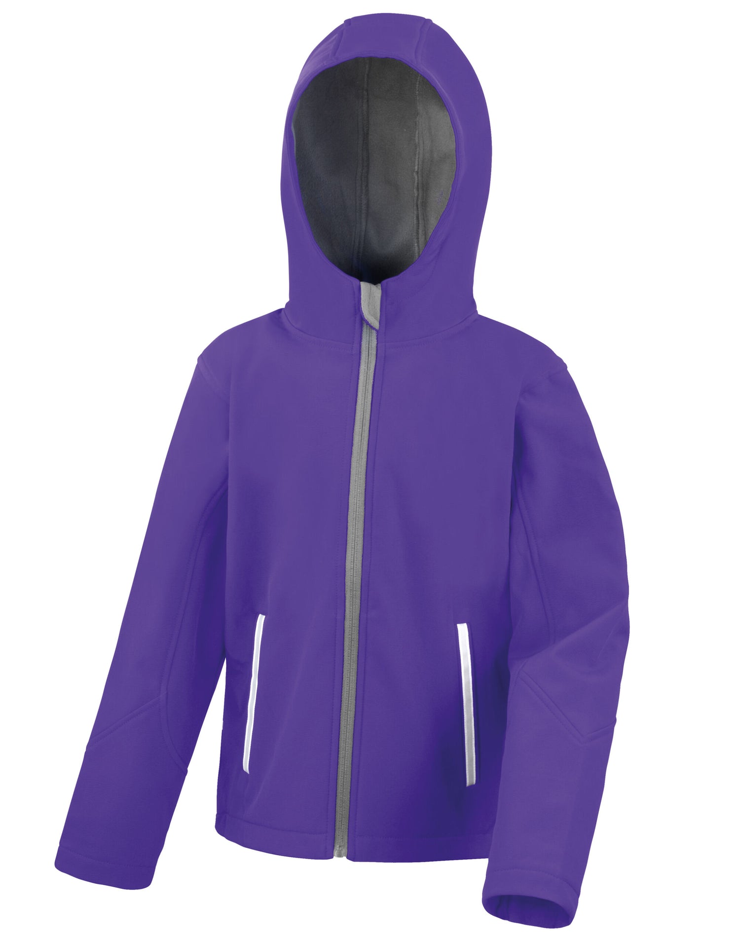 Result Core Junior Hooded Softshell Jacket r224jy - Purple Grey - Customisable Jacket