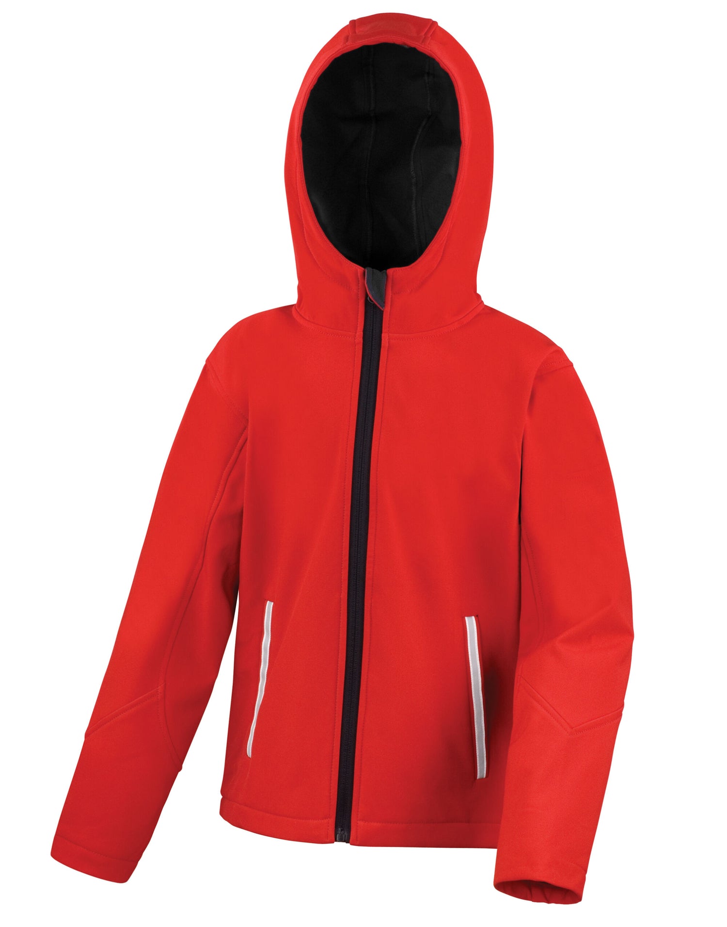 Result Core Junior Hooded Softshell Jacket r224jy - Red Black - Customisable Jacket