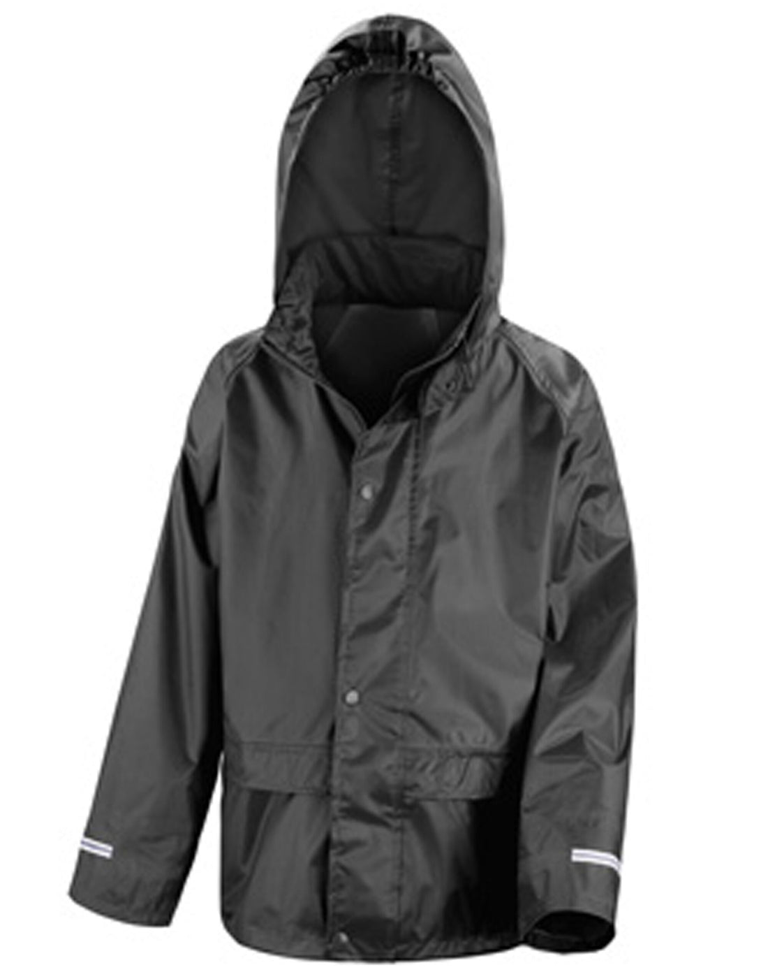 Result Core Junior Rain Jacket R227J - Black - Customisable Jacket