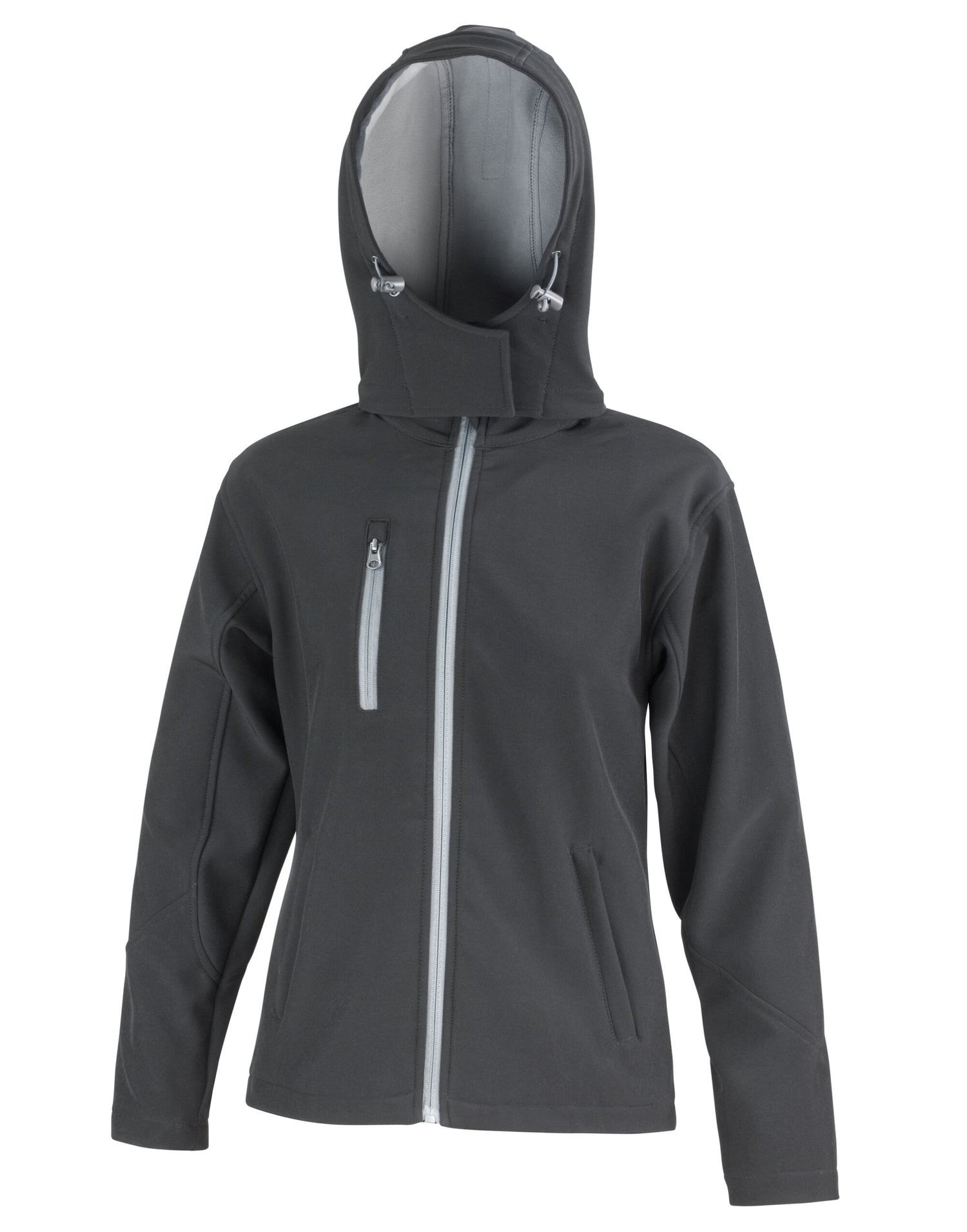 Result Core Women Peformance Hood SShell R230F - Black Grey - Customisable Jackets