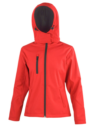 Result Core Women Peformance Hood SShell R230F - Red Black - Customisable Jackets