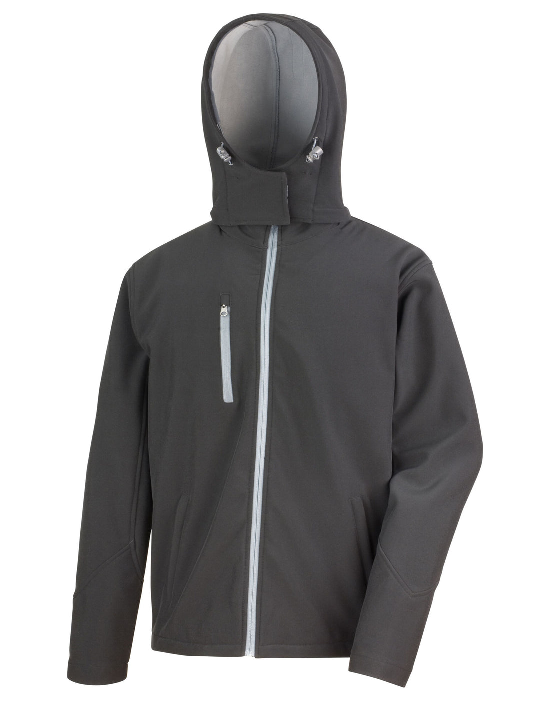 Result Core Mens Performance Hood SShell R230M - Black Grey - Customisable Jacket