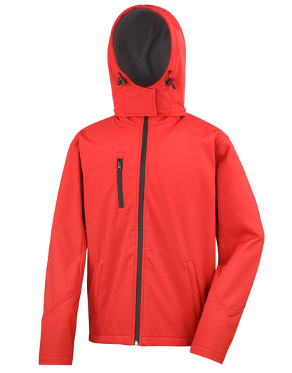 Result Core Mens Performance Hood SShell R230M - Red Black - Customisable Jacket