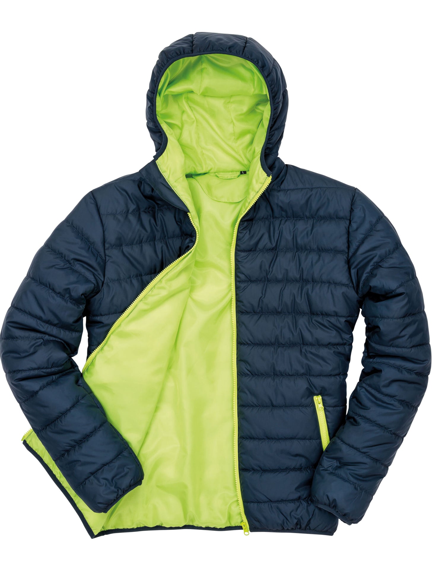 Result Core Mens Soft Padded Jacket R233M - Navy Lime - Customisable Jacket