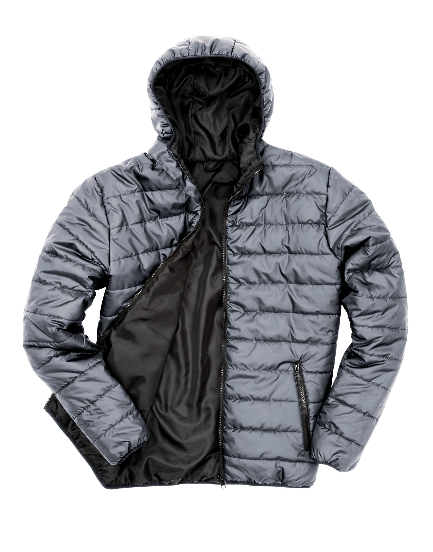 Result Core Mens Soft Padded Jacket R233M - Frost Grey Black - Customisable Jacket