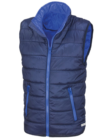 Result Core Junior Padded Bodywarmer R234JY - Navy Royal - Customisable Bodywarmer