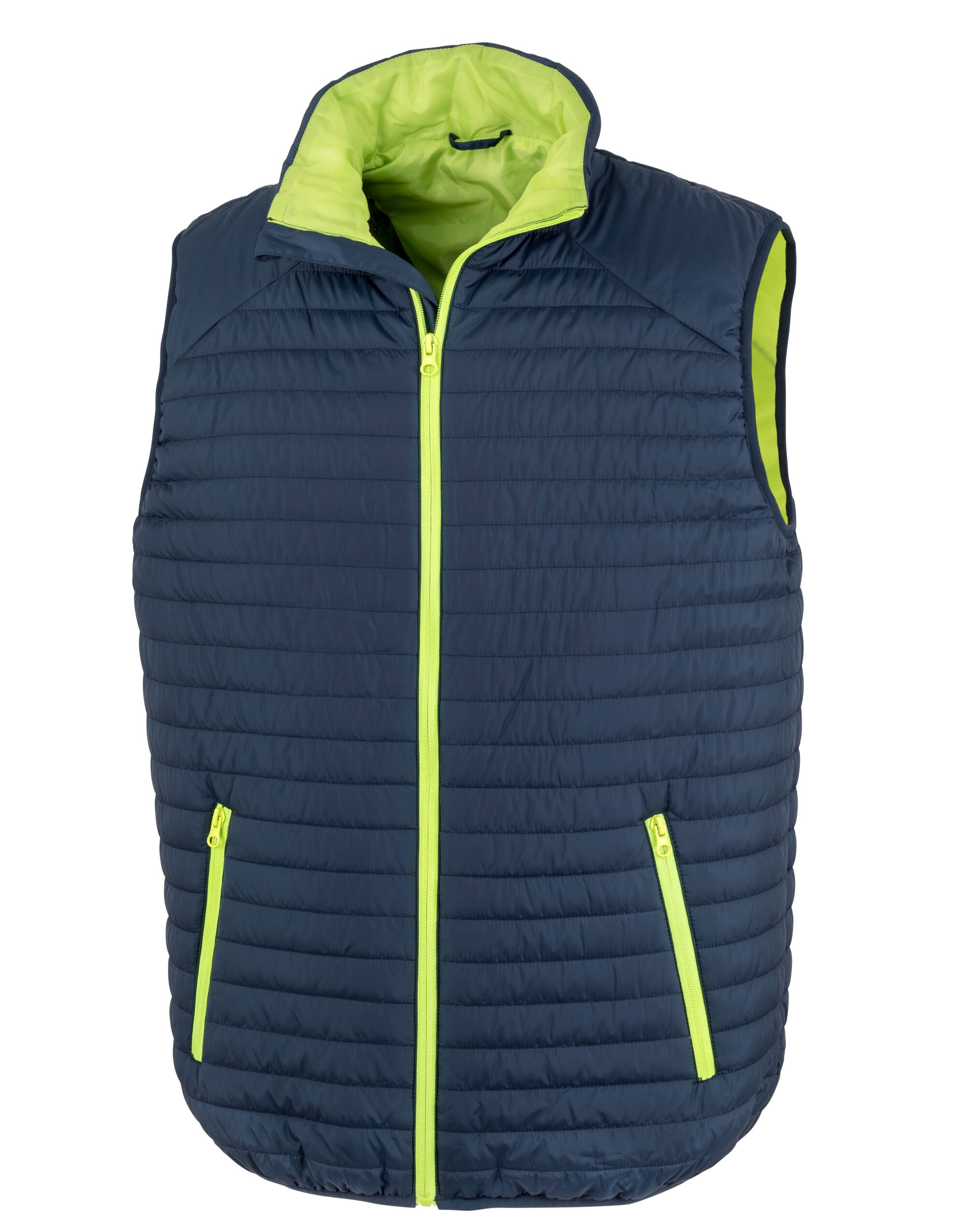 Result Thermoquilt Gilet R239X - Navy Lime - Customisable Bodywarmer
