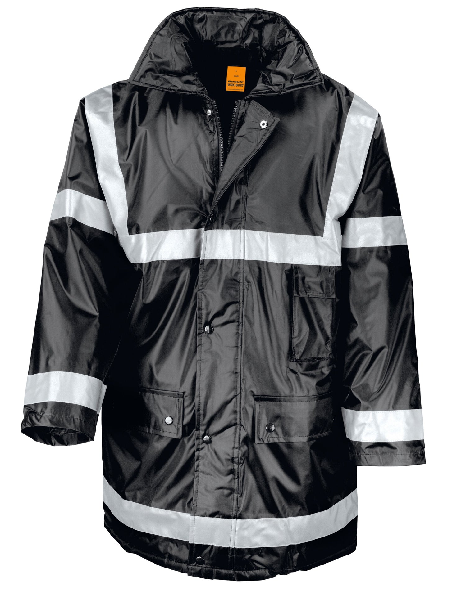 Result Workguard Management Coat R23X - Black - Customisable Jacket