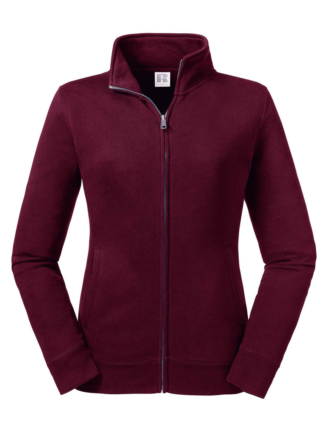 Russell Collection Russell Ladies Authentic Sweat Jacket R267F - Burgundy - Customisable Jackets