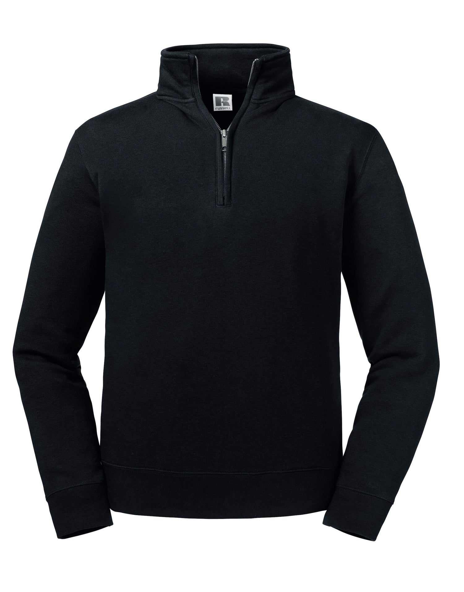Russell Collection Russell Authentic 14 Zip Sweat R270M - Black - Customisable Sweatshirts