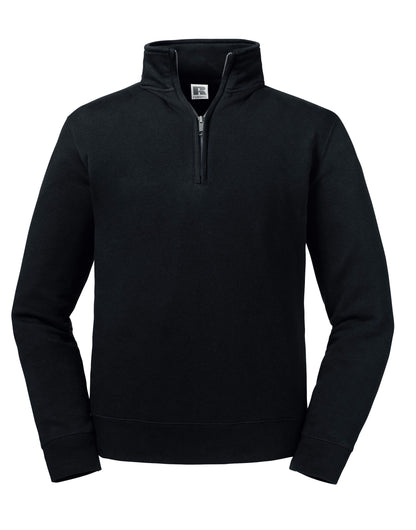 Russell Collection Russell Authentic 14 Zip Sweat R270M - Black - Customisable Sweatshirts