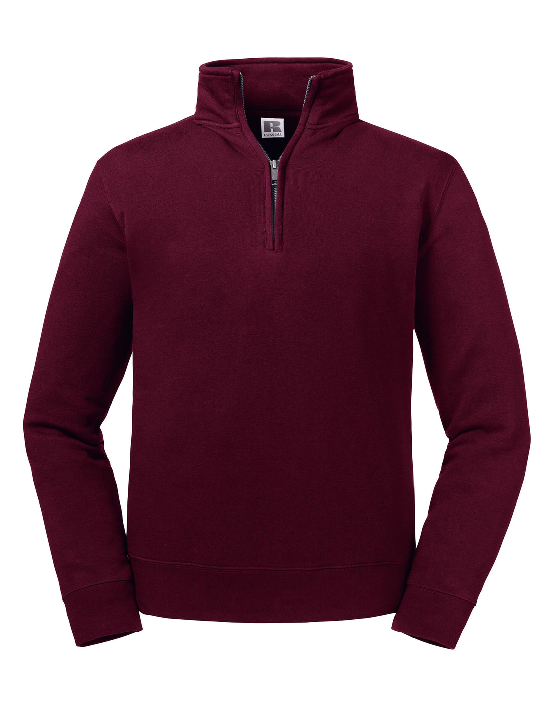 Russell Collection Russell Authentic 14 Zip Sweat R270M - Burgundy - Customisable Sweatshirts