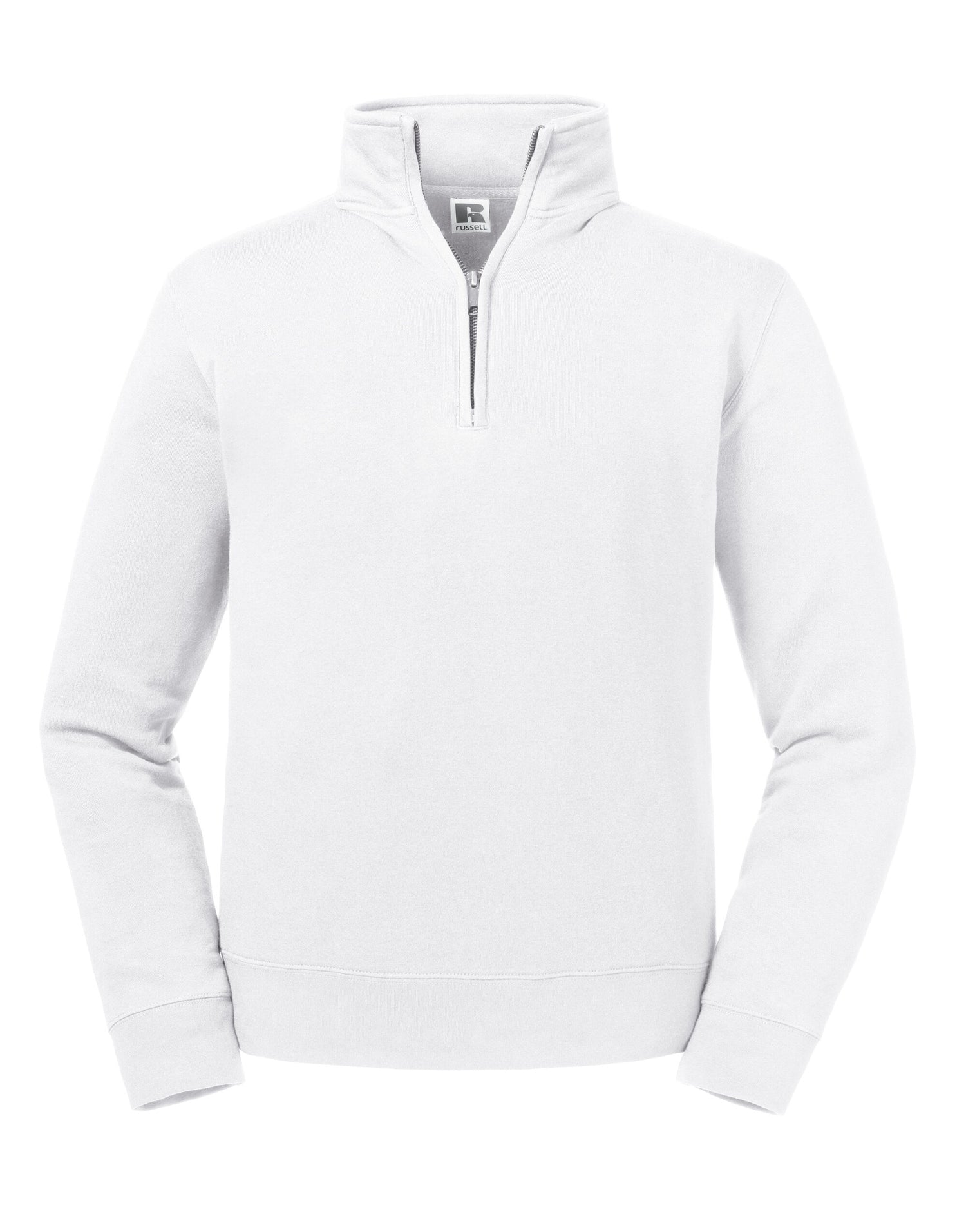 Russell Collection Russell Authentic 14 Zip Sweat R270M - White - Customisable Sweatshirts