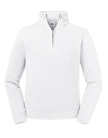 Russell Collection Russell Authentic 14 Zip Sweat R270M - White - Customisable Sweatshirts