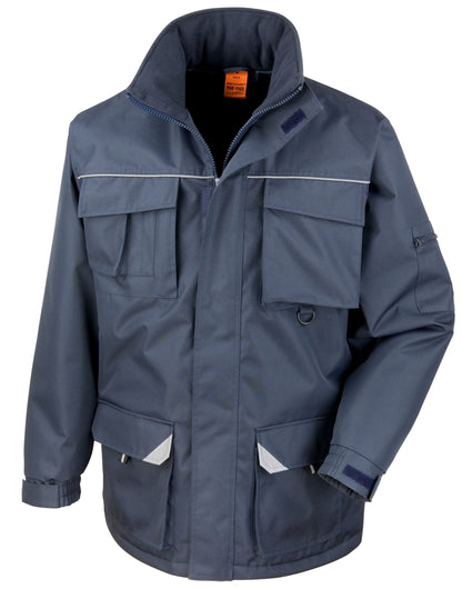 Result Workguard Sabre Long Coat R301X - Navy - Customisable Jacket