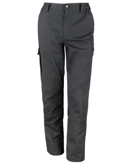 Result Workguard Stretch Trousers Reg R303XR - Black - Customisable Trousers