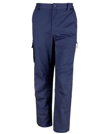 Result Workguard Stretch Trousers Reg R303XR - Navy - Customisable Trousers
