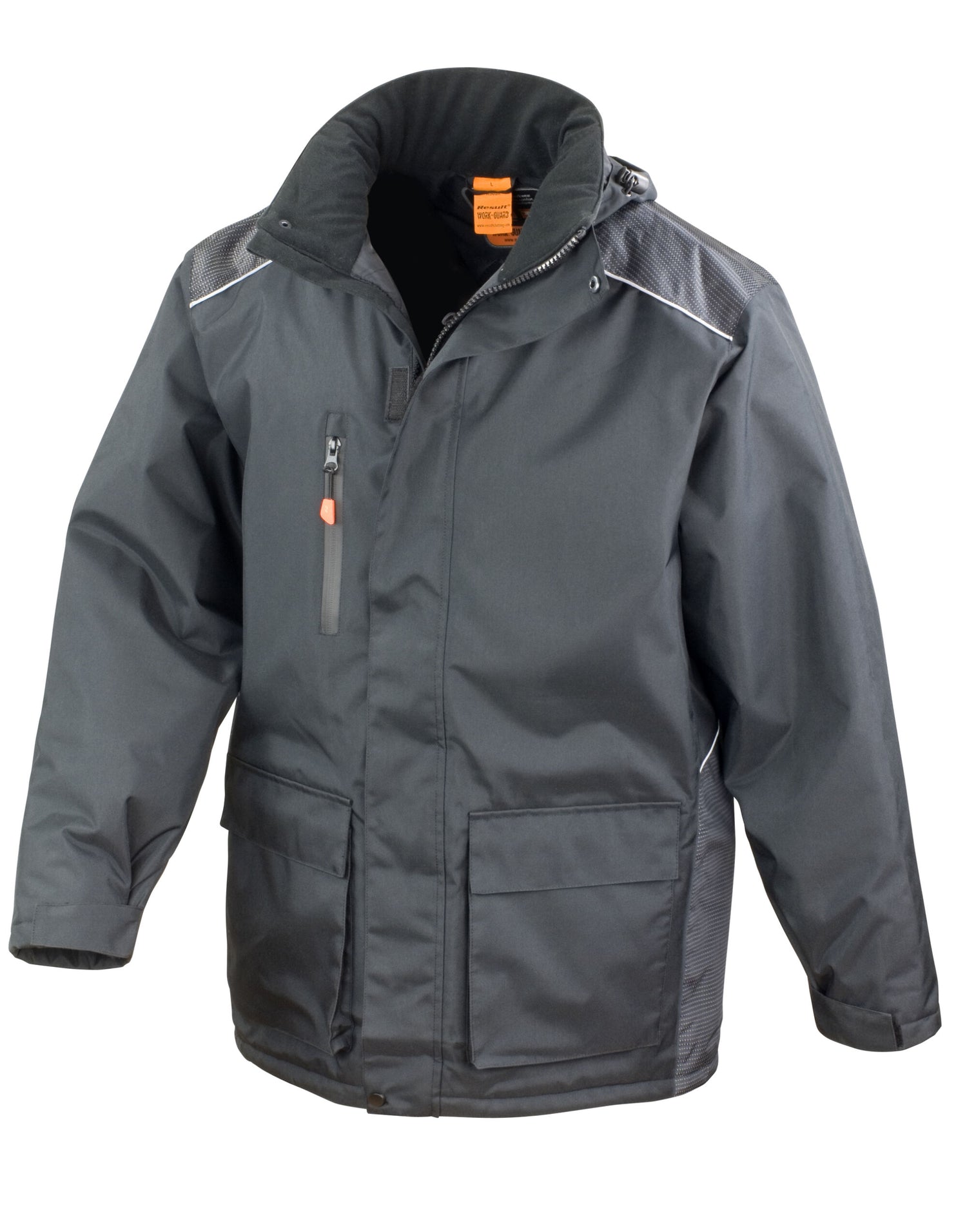 Result Workguard Vostex Long Coat R305X - Black - Customisable Jacket