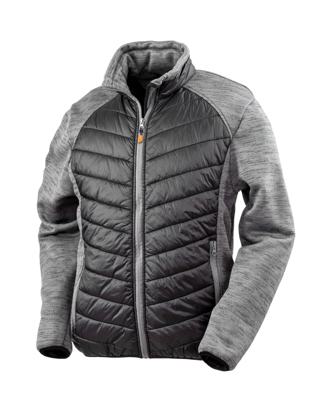 Result Workguard Elevator Jacket R314X - Black Grey Marl - Customisable Jacket