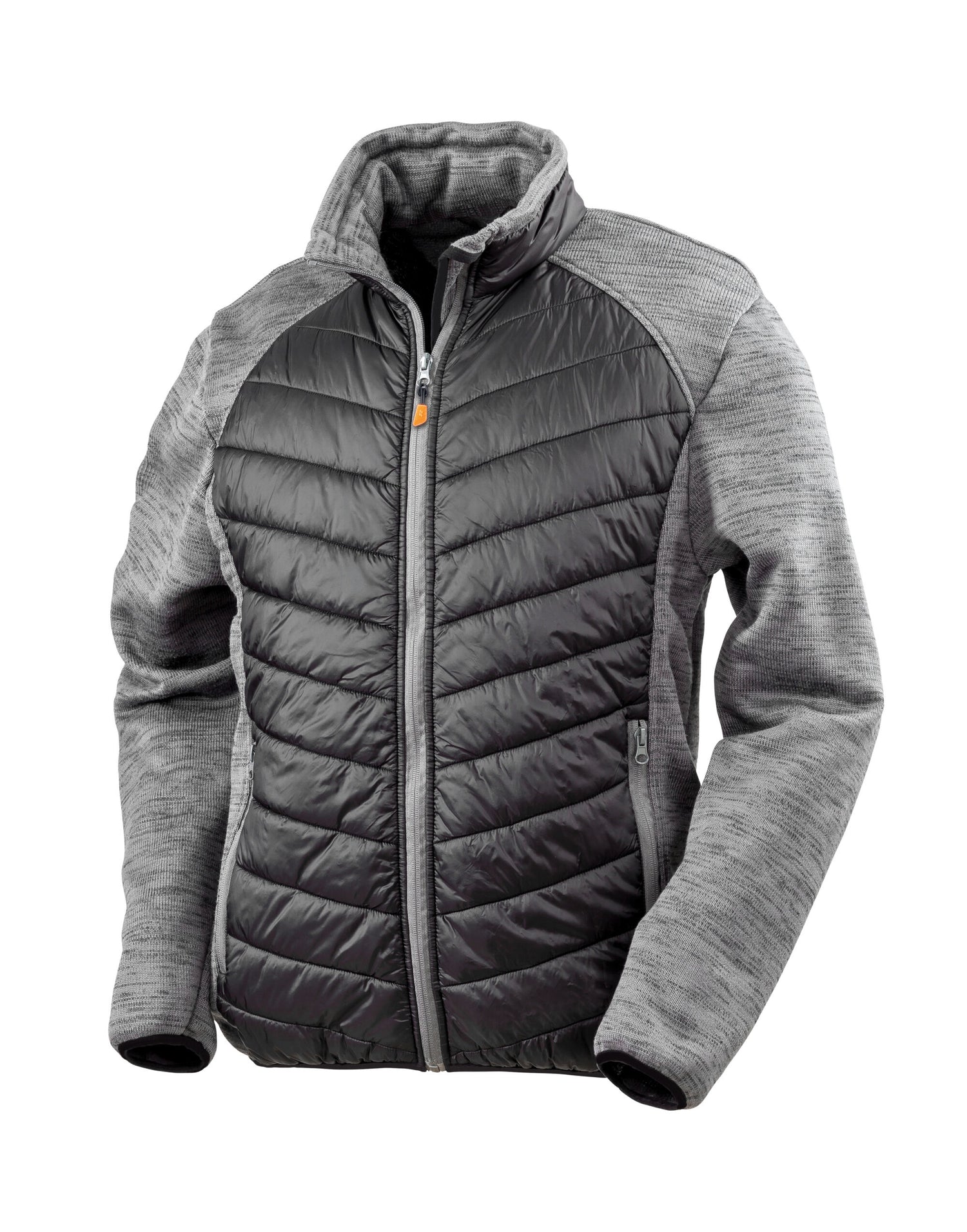 Result Workguard Elevator Jacket R314X - Black Grey Marl - Customisable Jacket