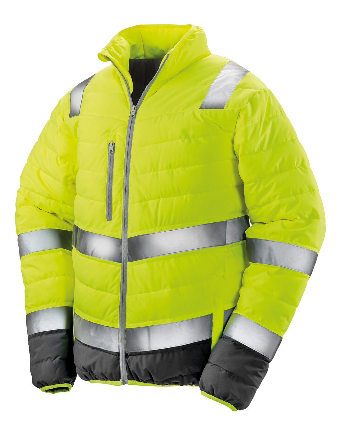 Result Safeguard Mens Safety Jacket R325M - Fluro Yellow - Customisable Jacket