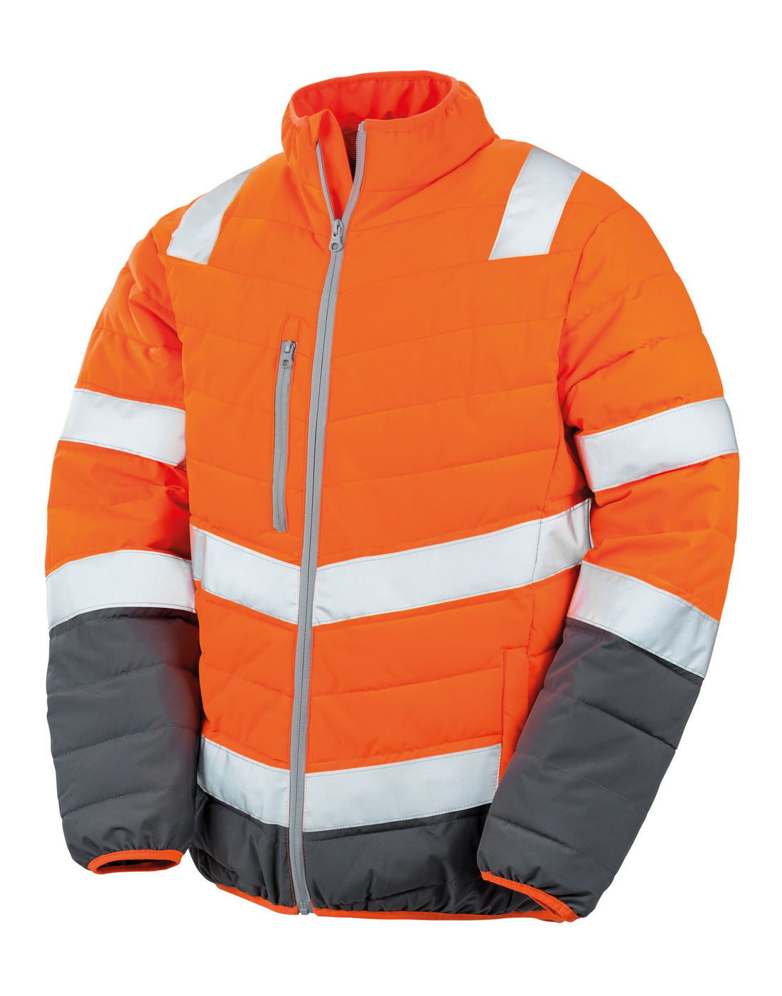 Result Safeguard Mens Safety Jacket R325M - Fluorescent Orange - Customisable Jacket