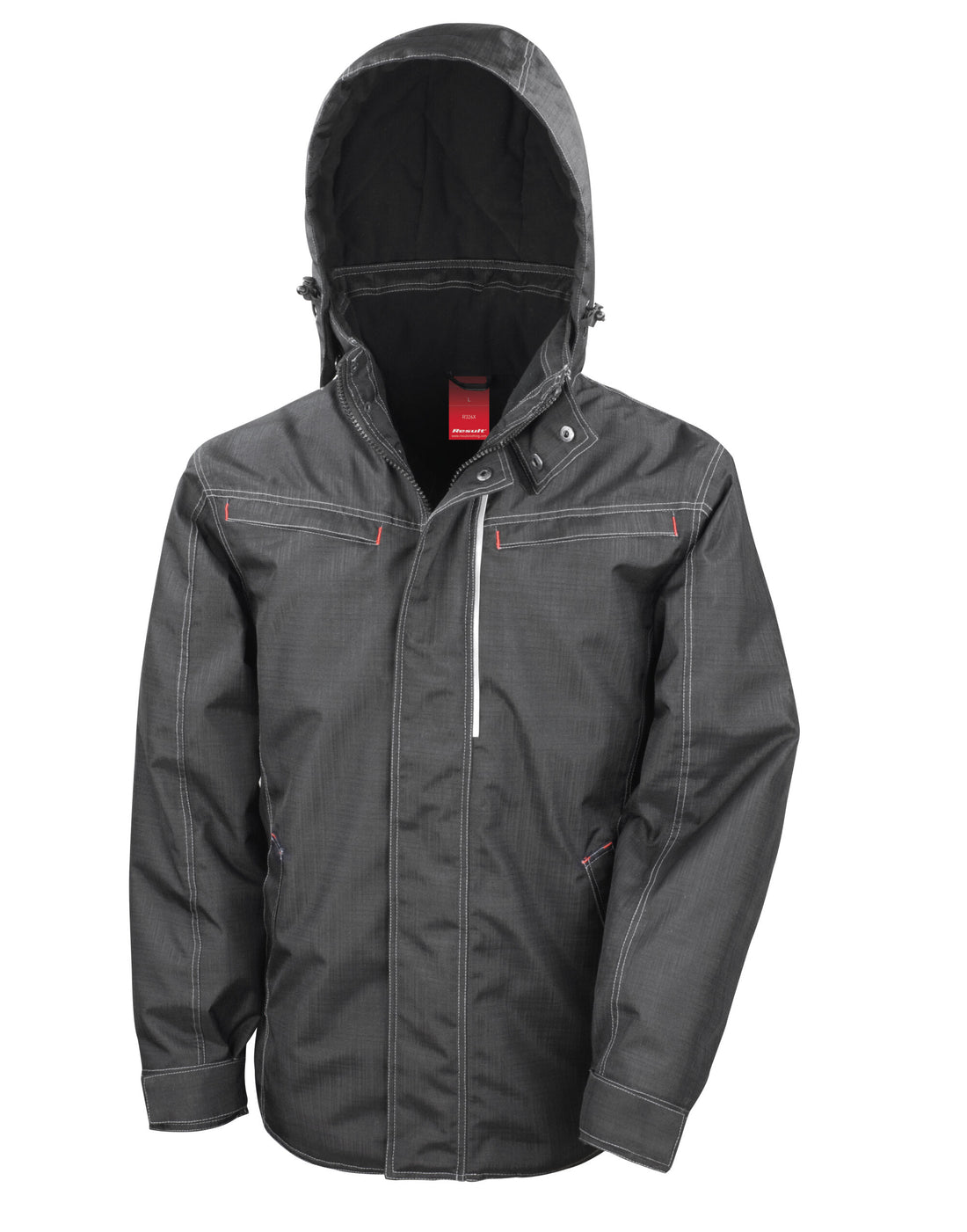 Result Workguard Denim Texture Jacket R326X - Black - Customisable Jacket
