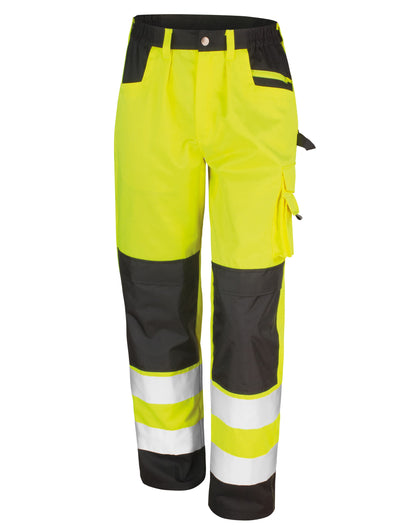 Result Safe Guard Safety Cargo Trousers R327X - Hi-Vis Yellow - Customisable Trousers