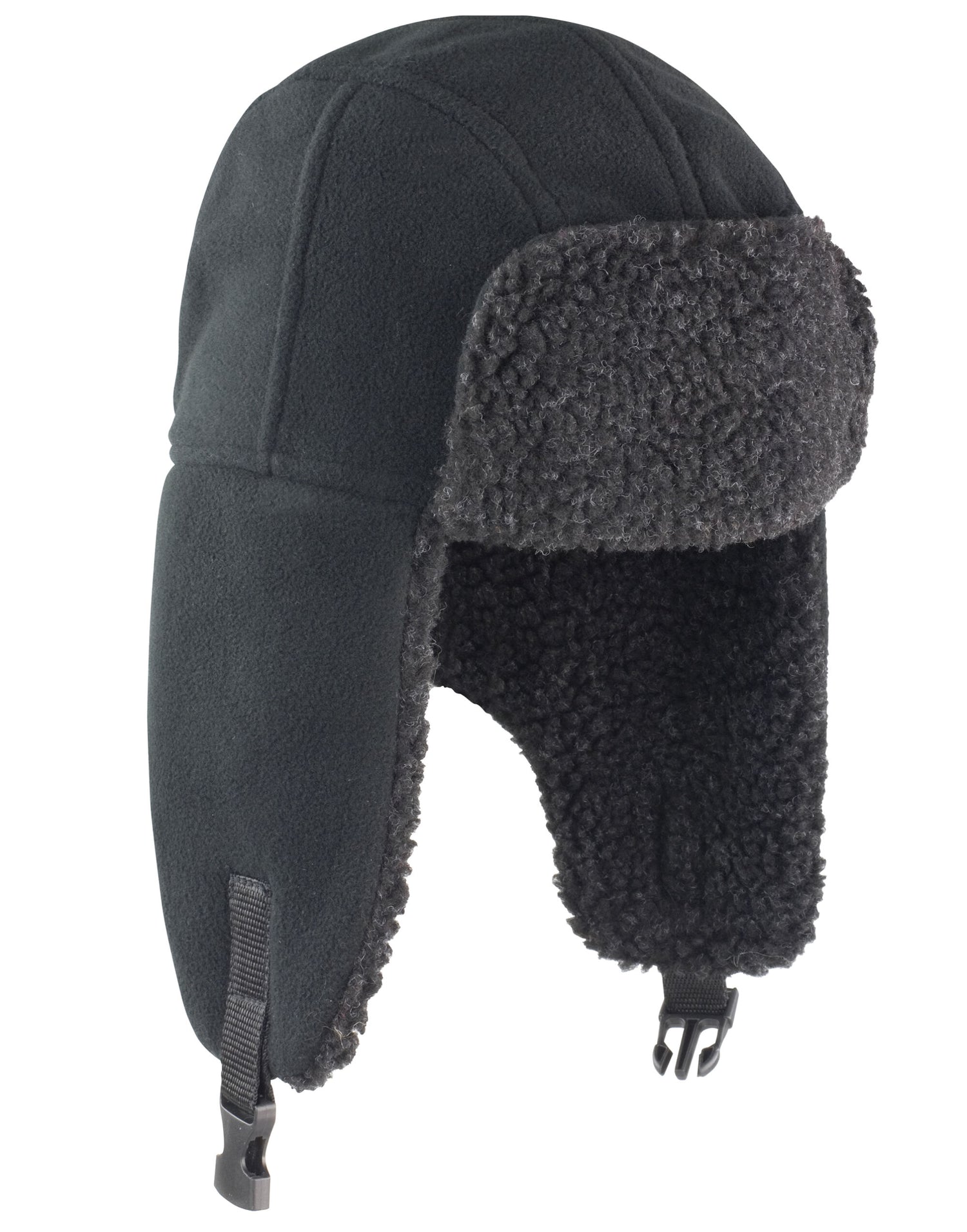 Result Winter Thinsulate Sherpa Hat R358X - Black - Customisable Hats