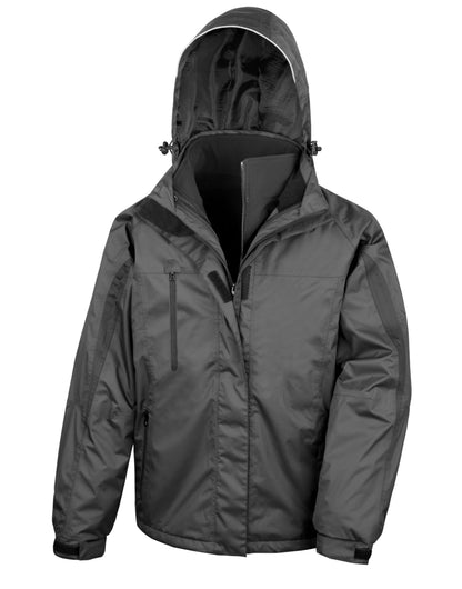 Result Mens 3 In 1 Journey Jacket R400M - Black Black - Customisable Jackets