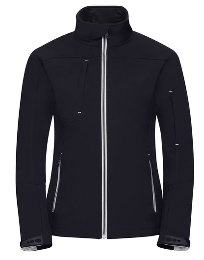 Russell Collection Russell Ladies Bionic Softshell Jacket R410F - French Navy - Customisable Softshell Jacket