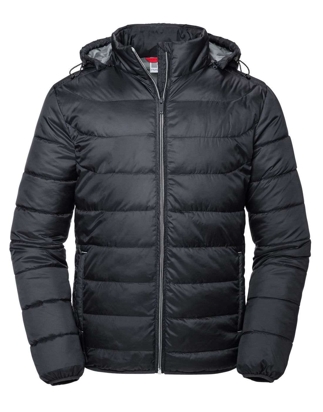 Russell Collection Russell Mens Hooded Nano Jacket R440M - Black - Customisable Jackets