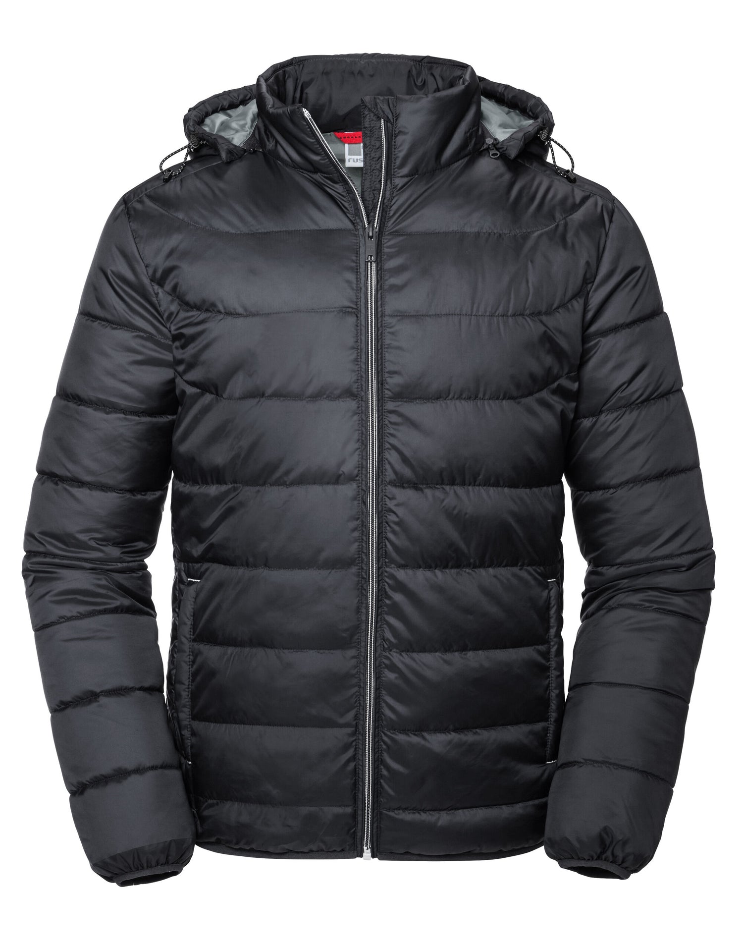 Russell Collection Russell Mens Hooded Nano Jacket R440M - Black - Customisable Jackets