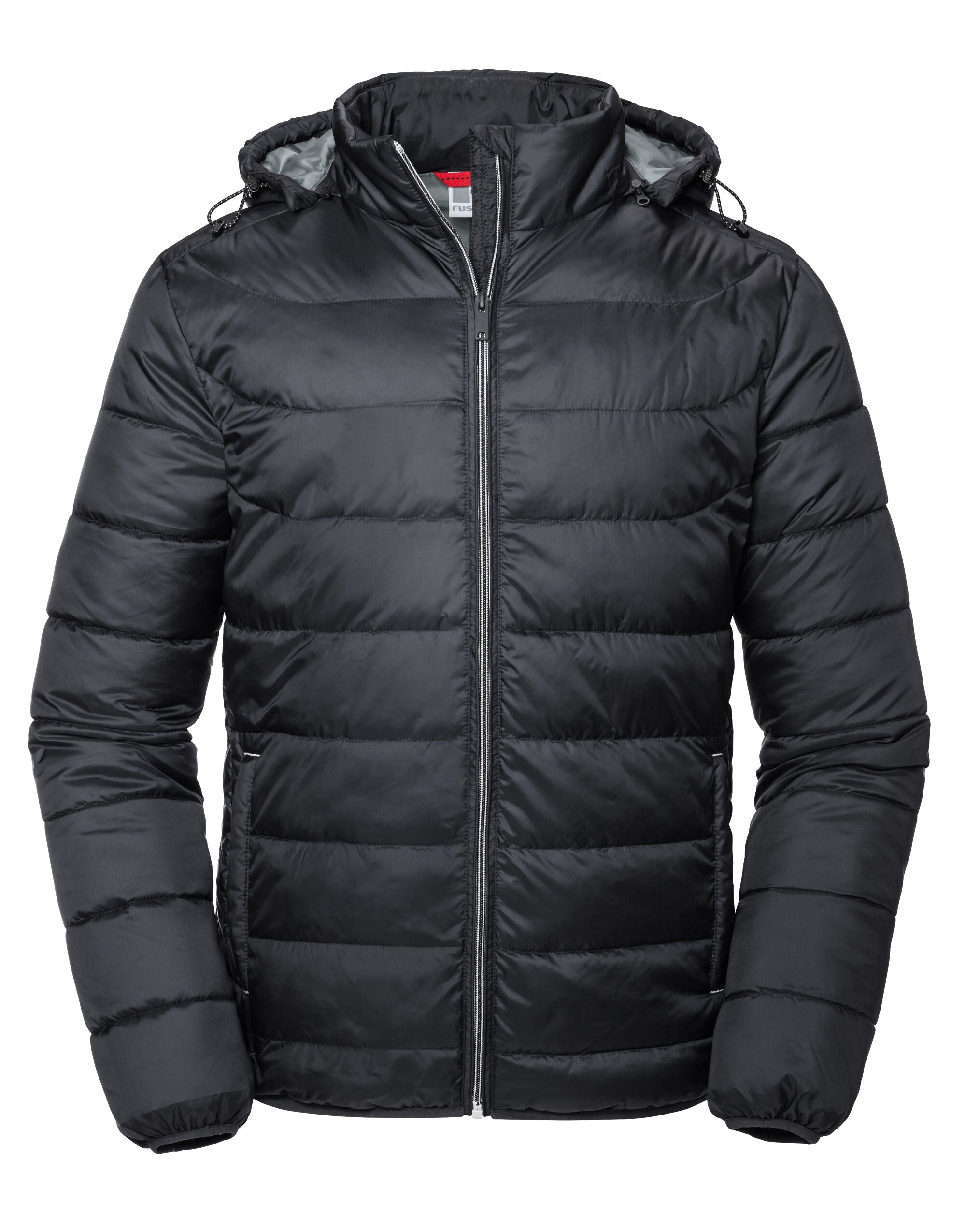 Russell Collection Russell Mens Hooded Nano Jacket R440M - Black - Customisable Jackets