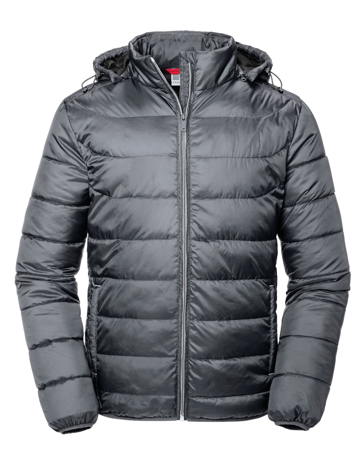 Russell Collection Russell Mens Hooded Nano Jacket R440M - Iron Grey - Customisable Jackets