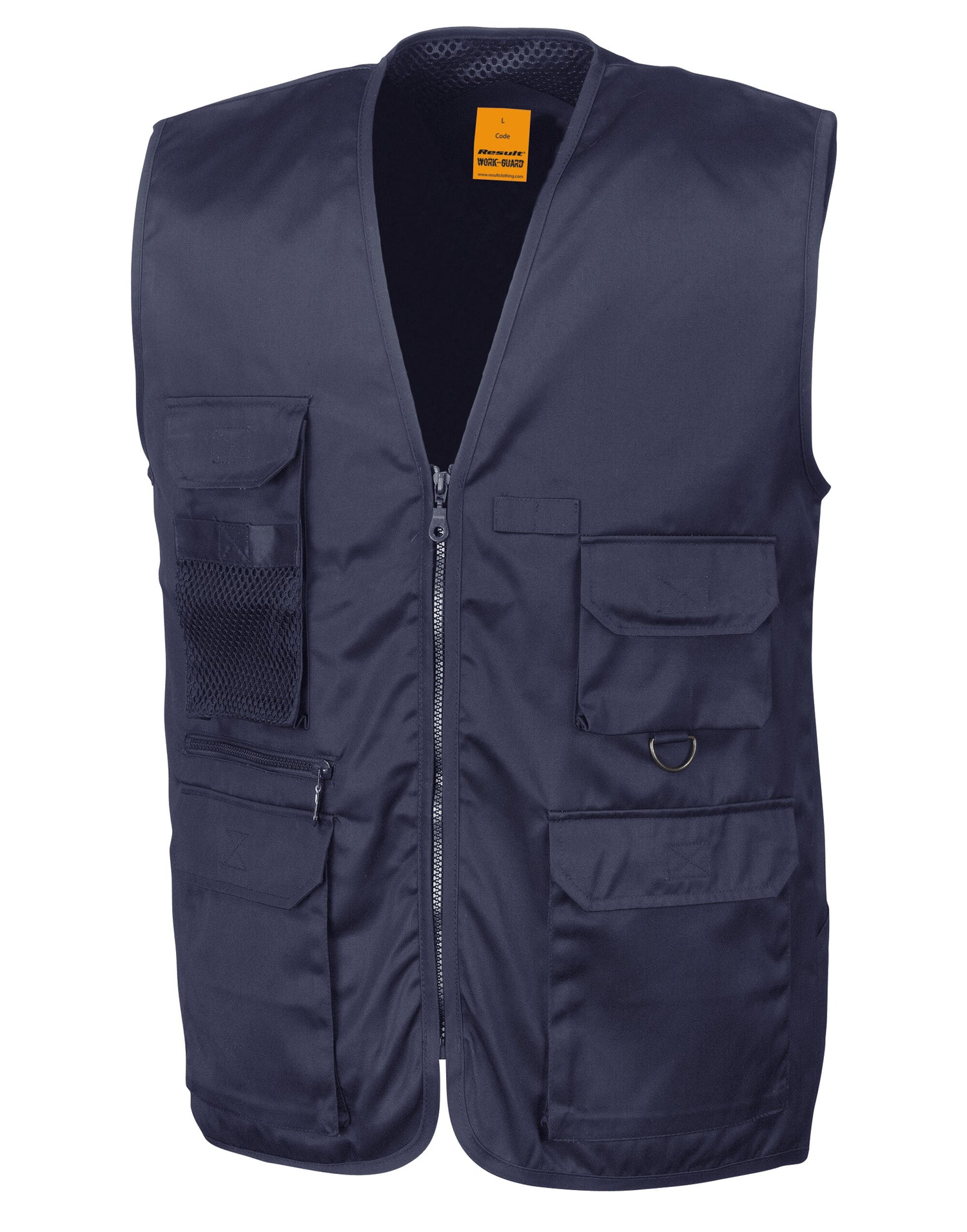 Result Workguard Safari Waistcoat R45X - Midnight Navy - Customisable Jacket