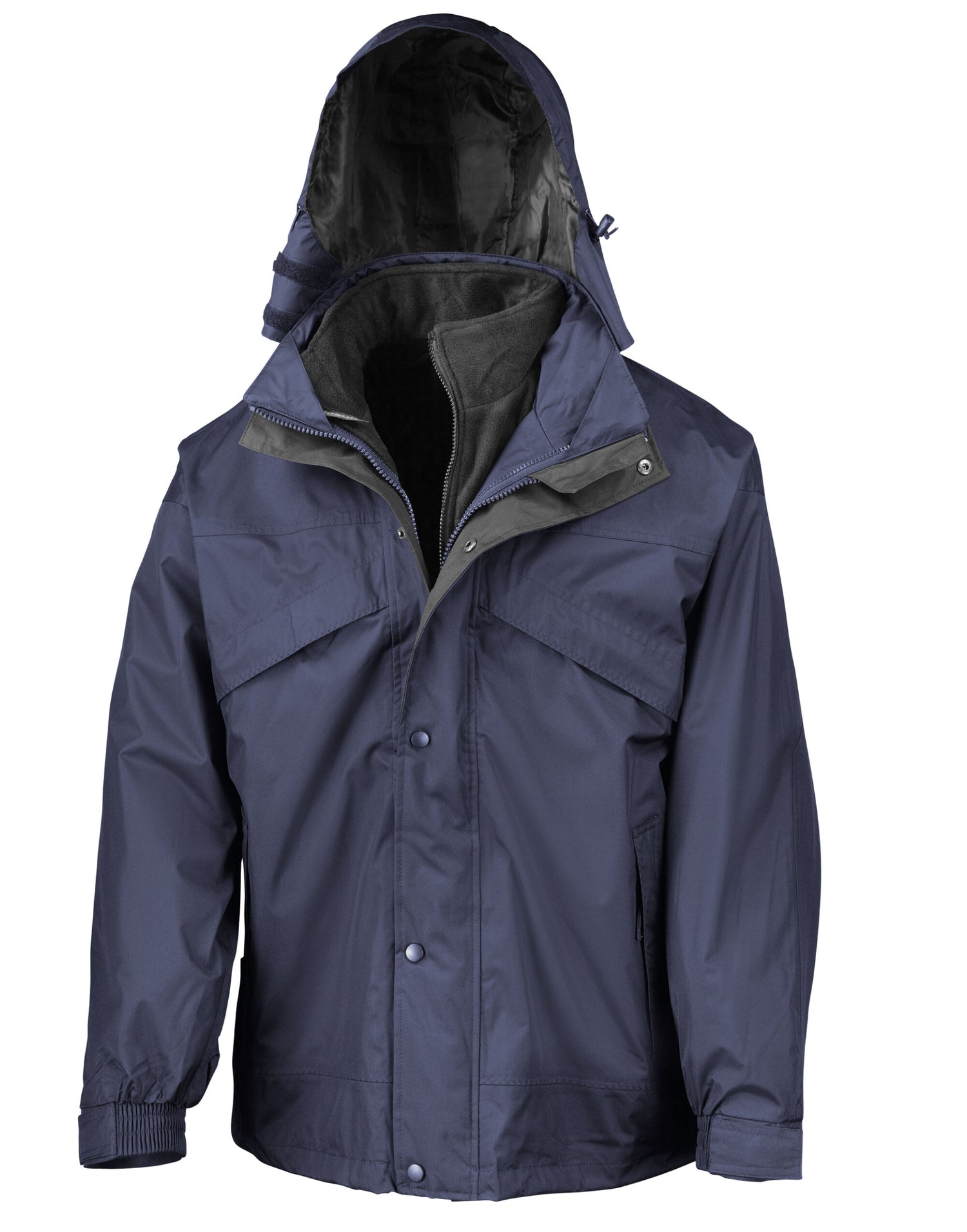 Result 3 In 1 Zip and Clip Jacket R68X - Navy - Customisable Jackets