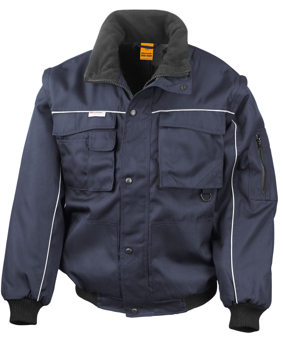Result Workguard Zip Sleeve Pilot Jacket R71X - Navy Navy - Customisable Jacket