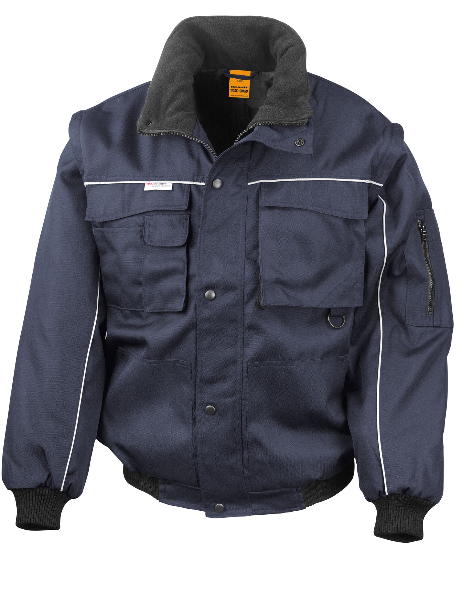 Result Workguard Zip Sleeve Pilot Jacket R71X - Navy Navy - Customisable Jacket