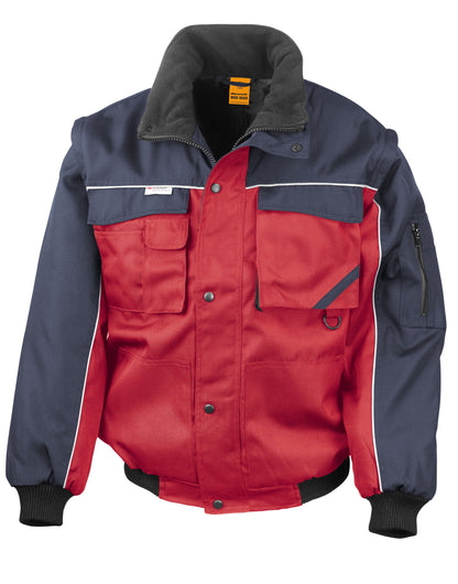 Result Workguard Zip Sleeve Pilot Jacket R71X - Red Navy - Customisable Jacket