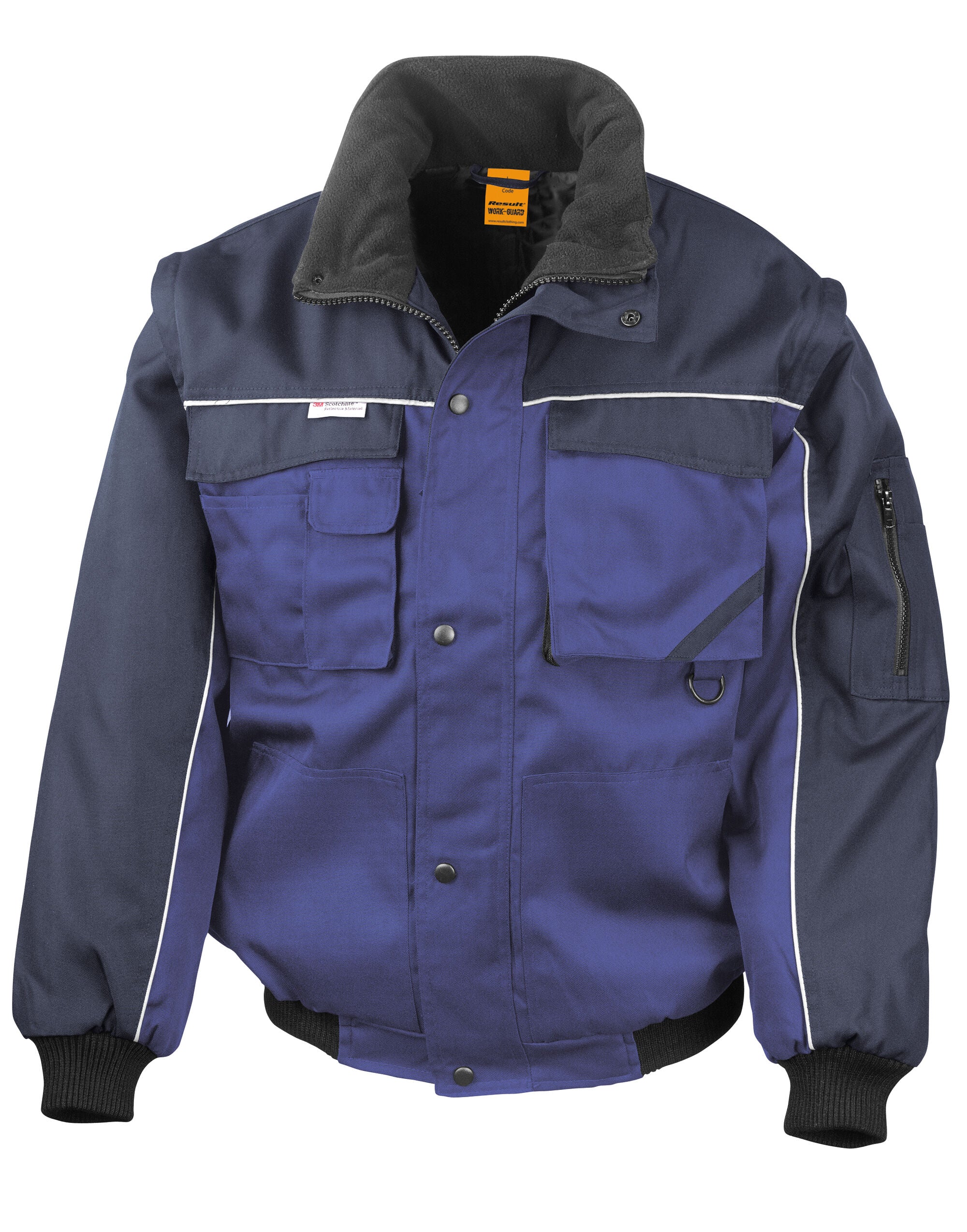 Result Workguard Zip Sleeve Pilot Jacket R71X - Royal Navy - Customisable Jacket