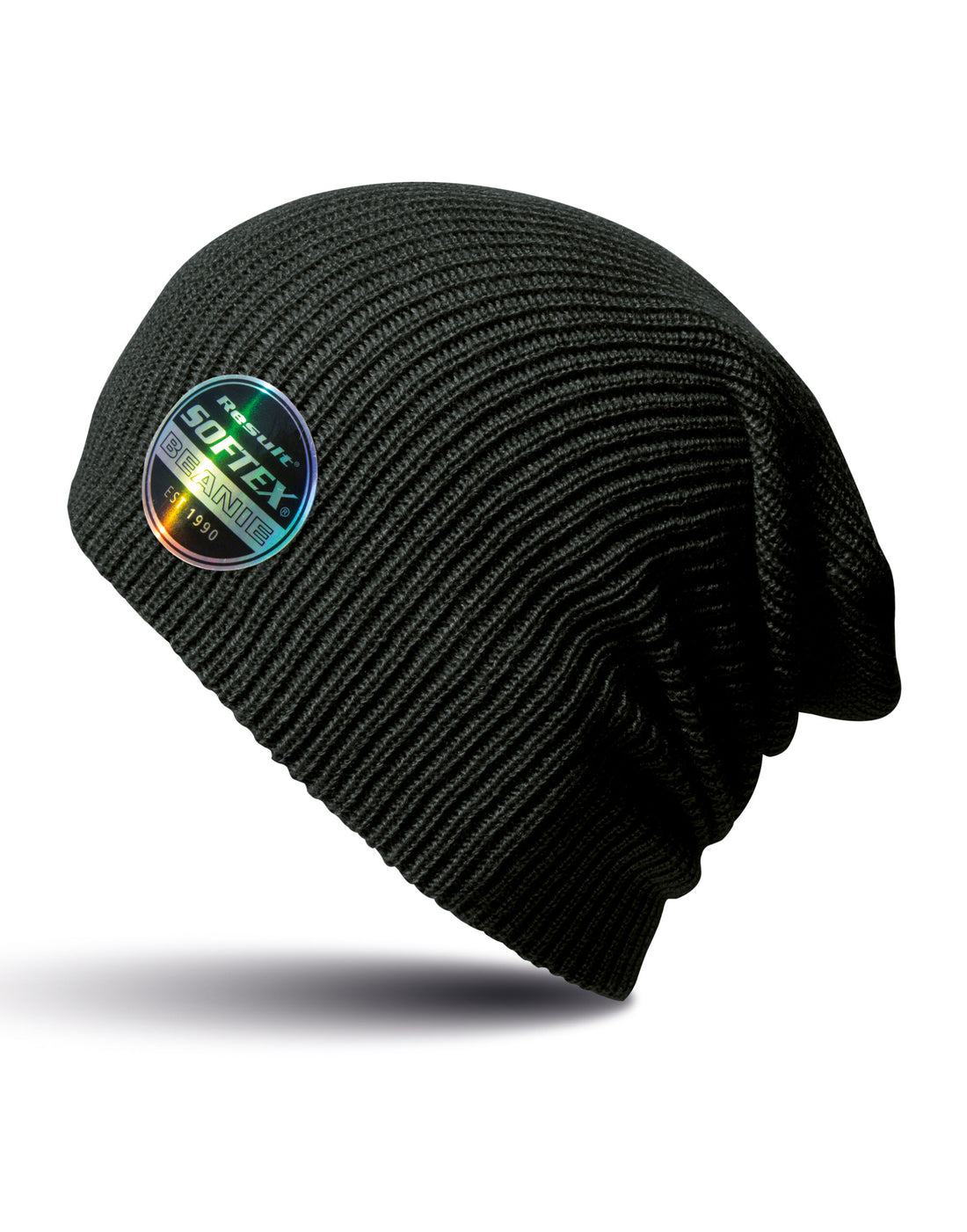Result Core Softex Beanie Hat rc031x - Black O S - Customisable Hats