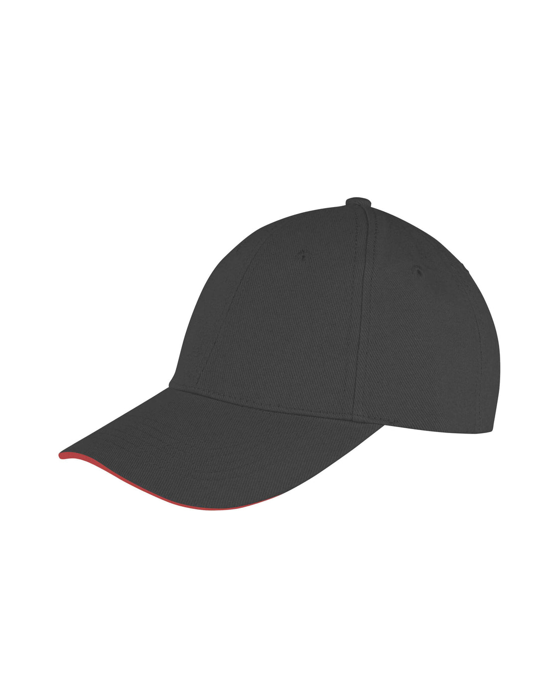 Result Core Memphis Sandwich Peak Cap rc091x - Black Red O S - Customisable Caps