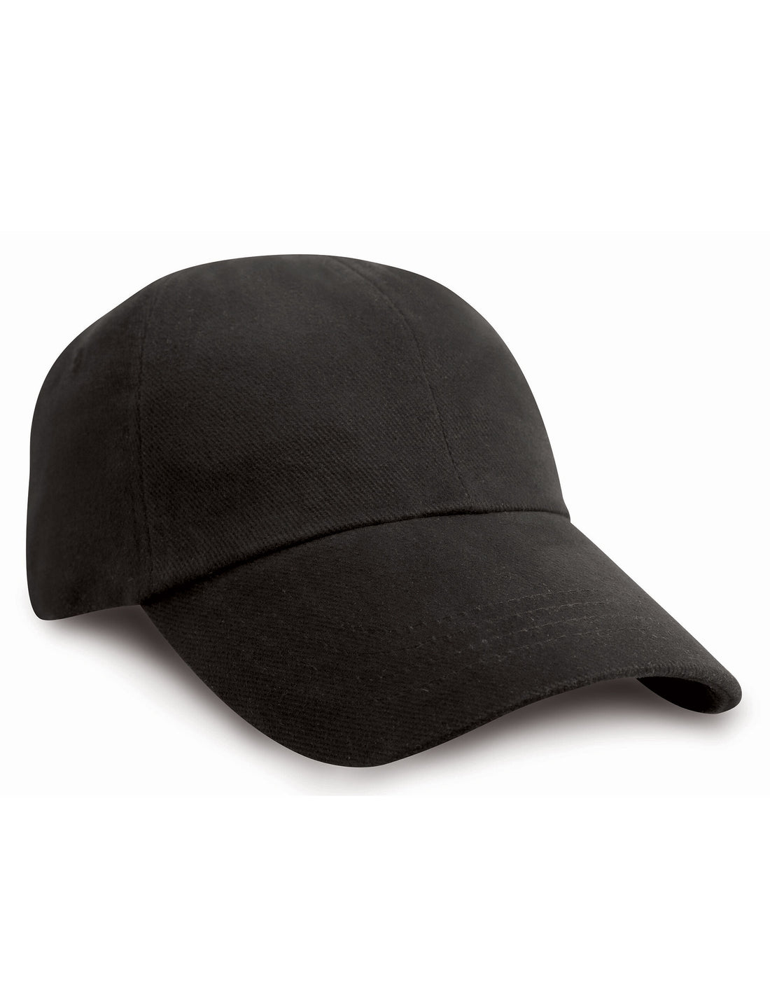 Result Low Profile Brushed Cotton Cap rc24 - Black O S - Customisable Caps