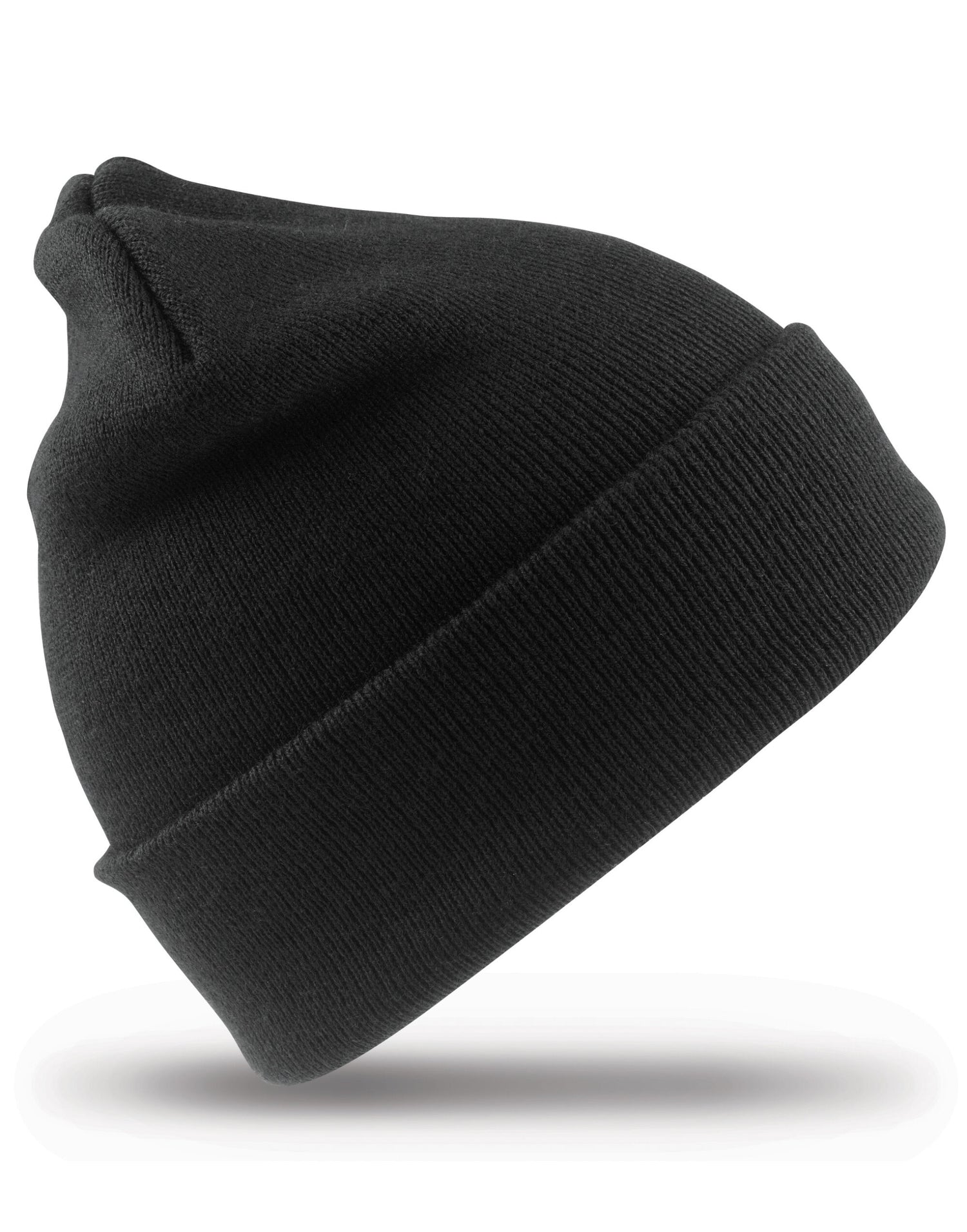 Result Winter Junior Woolly Ski Hat RC29J - Black O S - Customisable Hats