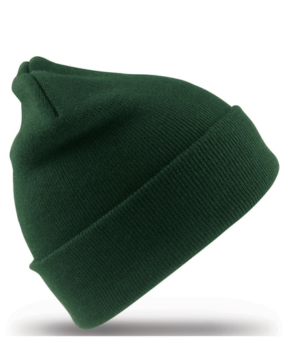 Result Winter Junior Woolly Ski Hat RC29J - Bottle Green O S - Customisable Hats